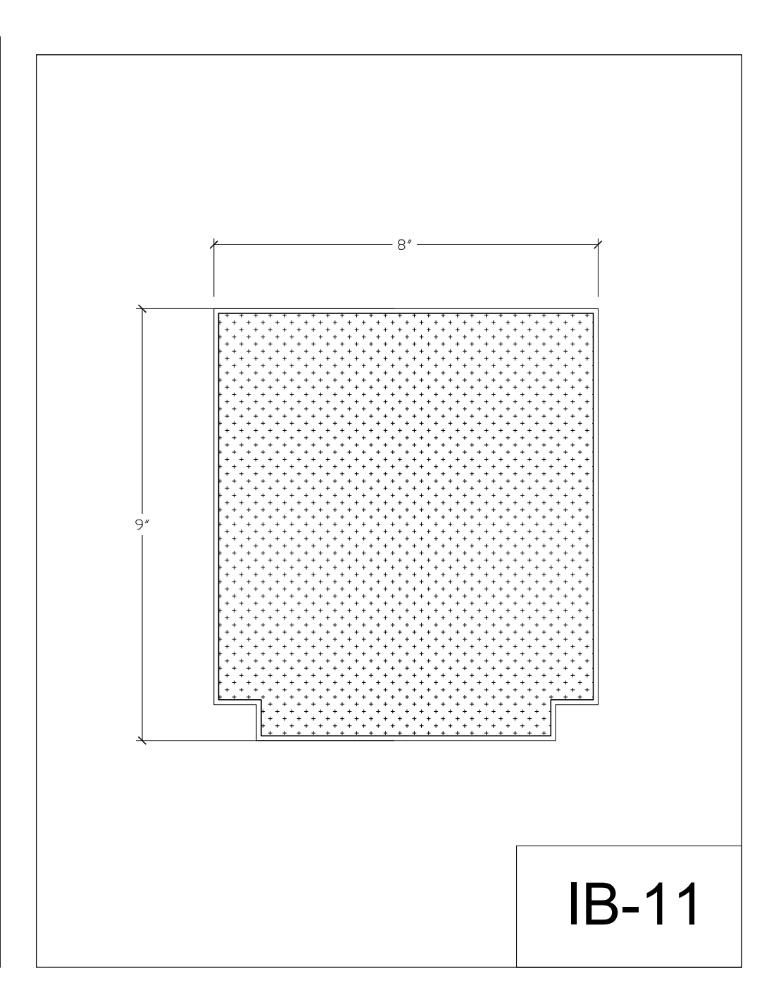IB-11 dimensioned cross-section, catalogue page 1
