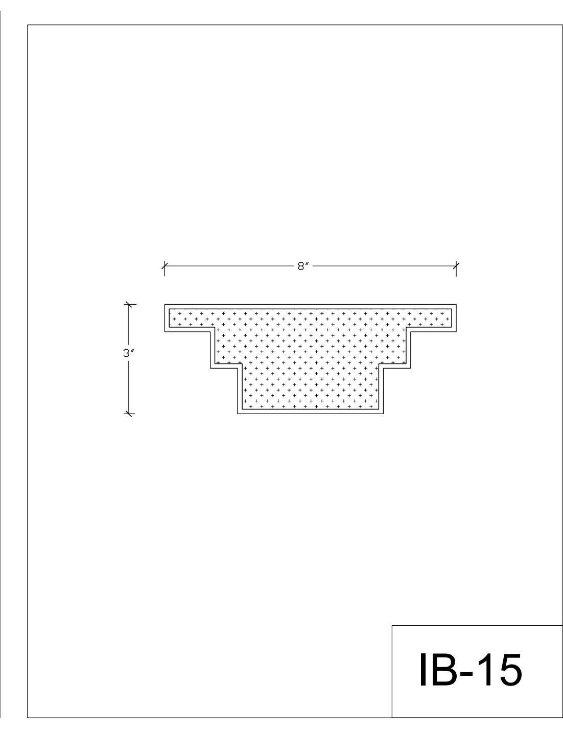 IB-15 dimensioned cross-section, catalogue page 1